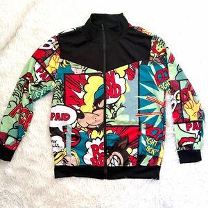 Reason Brand Paid Comic Allover Print
Jacket Black Large